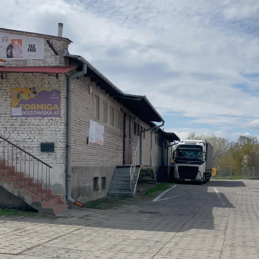 Our warehouse complex in Poland. One of our warehouses and a place for trucks.